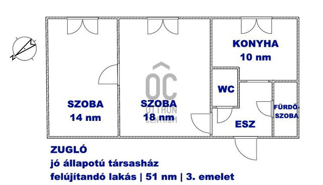 Eladó téglalakás, Budapesten, XIV. kerületben 56.9 M Ft