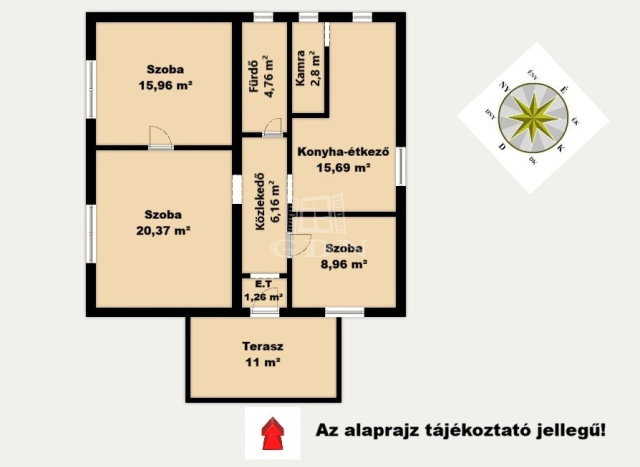 Eladó családi ház, Ócsán 76.9 M Ft, 3 szobás