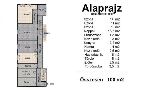 Eladó családi ház, Lázin 54.8 M Ft, 4+2 szobás