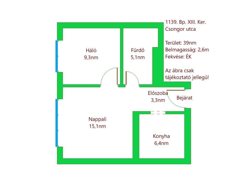 2 bed · 39m² · 280.000 ft