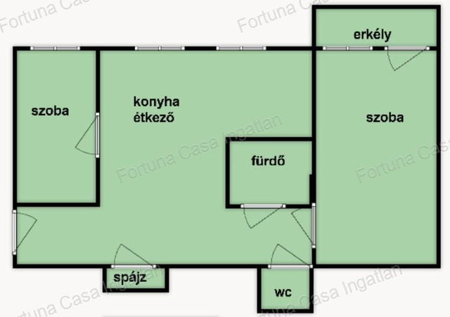 Eladó téglalakás, Kecskeméten 35.5 M Ft, 2 szobás
