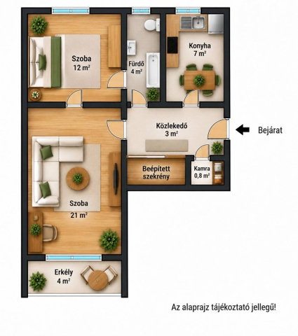 Eladó téglalakás, Gyulán 29.9 M Ft, 2 szobás