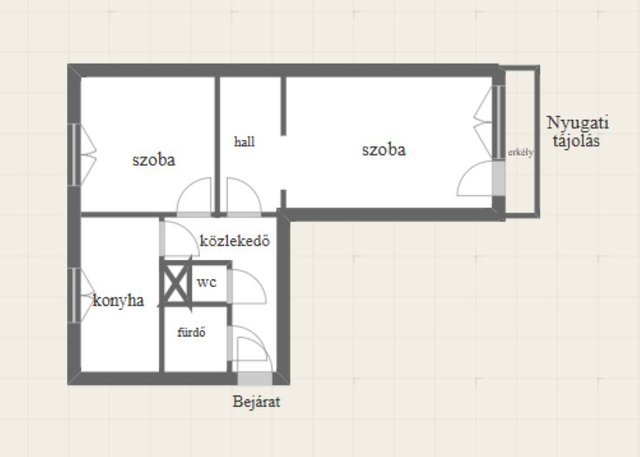 Eladó panellakás, Győrött 44.99 M Ft, 2 szobás