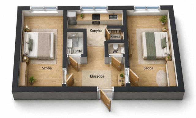 Eladó panellakás, Komáromban 41.9 M Ft, 2 szobás