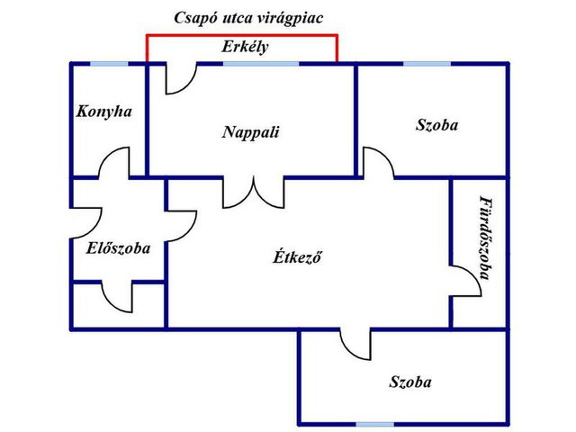 Kiadó téglalakás, albérlet, Debrecenben 400 E Ft / hó