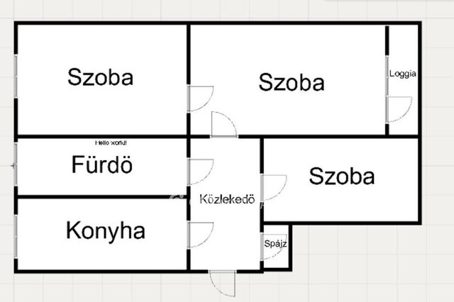 Eladó téglalakás, Nyíregyházán 55 M Ft, 2+1 szobás