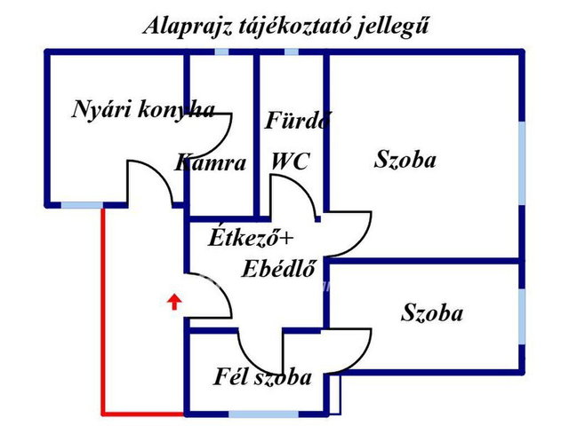 Eladó családi ház, Komádiban 15 M Ft, 2+1 szobás