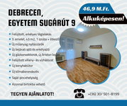 Eladó téglalakás, Debrecenben, Egyetem sugárúton 46.9 M Ft