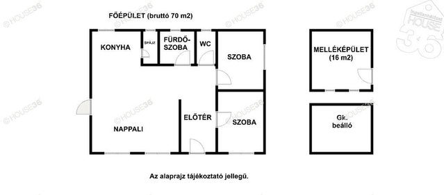 Eladó családi ház, Kecskeméten 74.9 M Ft, 3 szobás