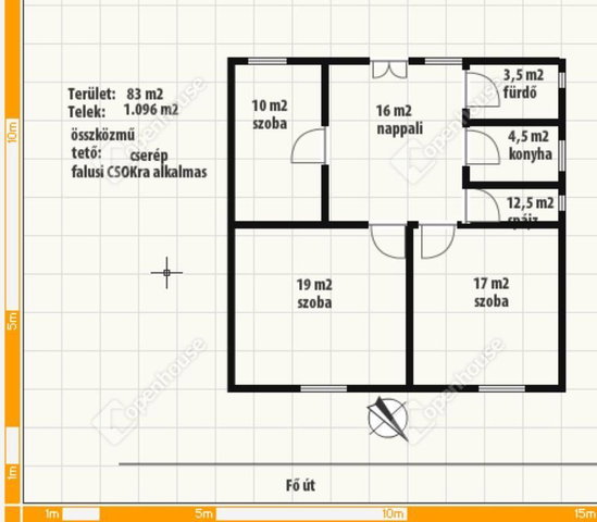 Eladó családi ház, Csörnyeföldön 14.9 M Ft, 4 szobás
