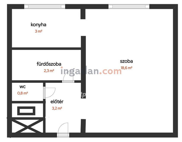 Eladó panellakás, Bátonyterenyén 15.9 M Ft, 1 szobás