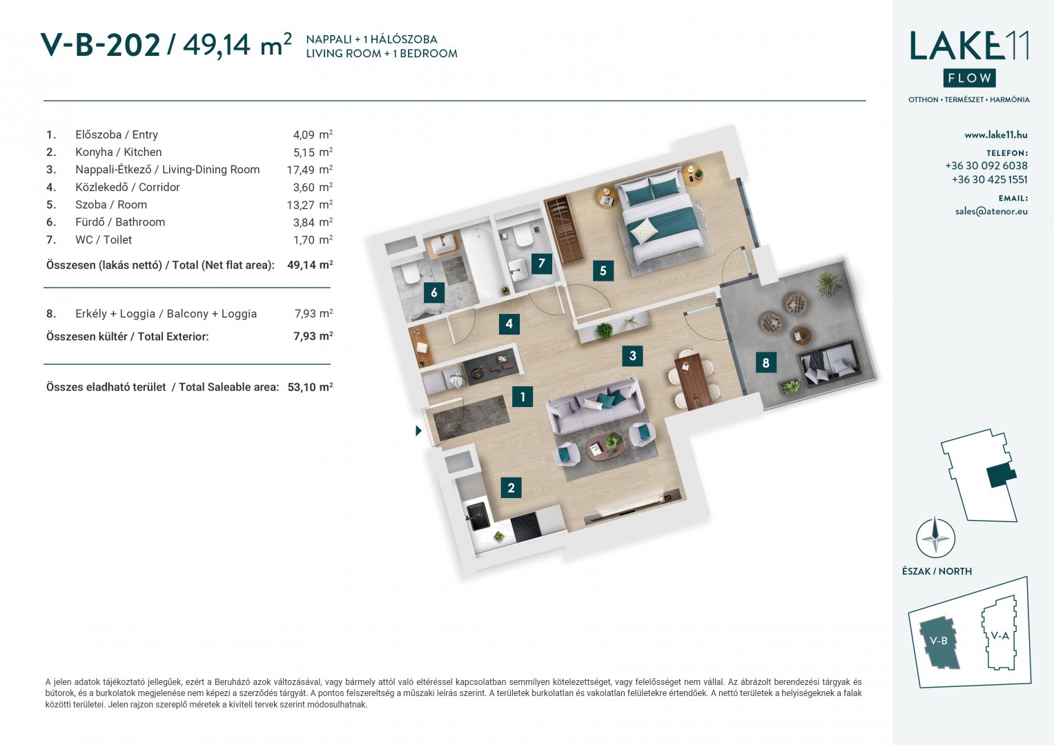 2 bed · 49m² · 101.990.000 ft
