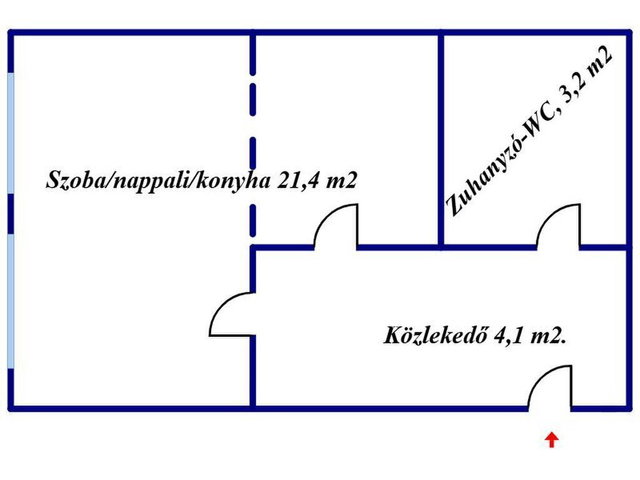 Eladó téglalakás, Nyíregyházán 29.8 M Ft, 1 szobás