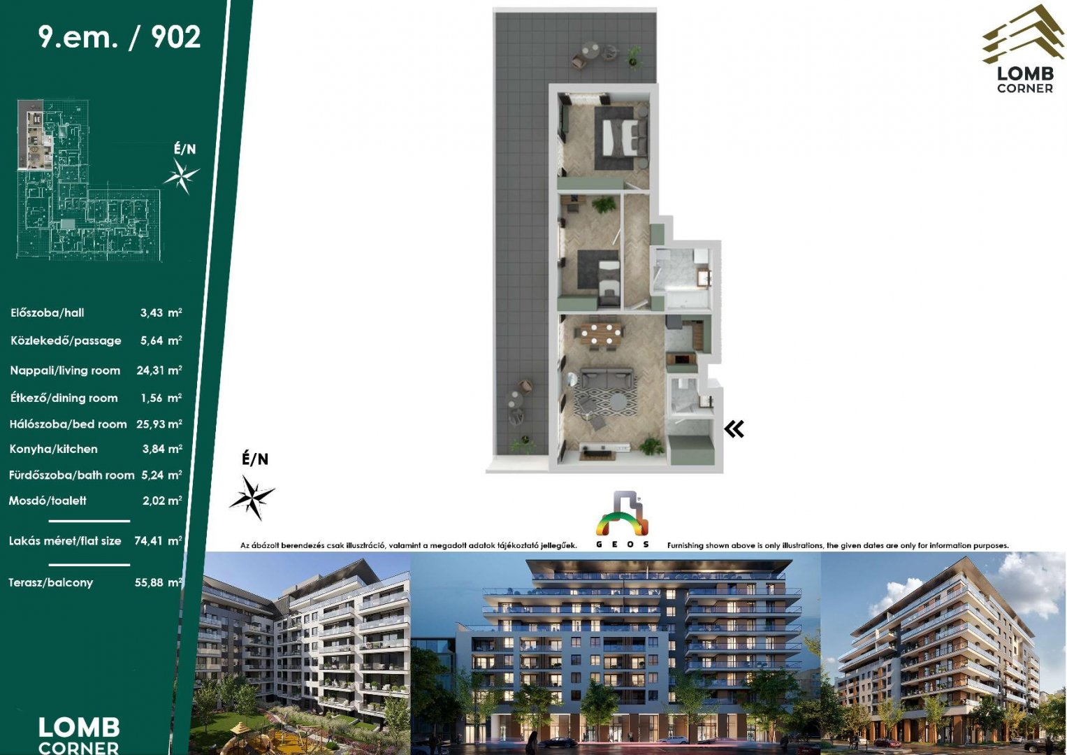 Lakás · 3 hálószoba · 74 m² · 150.000.000 Ft