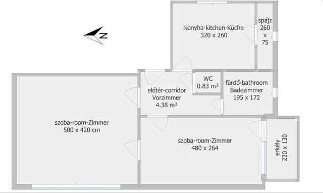 Eladó téglalakás, Salgótarjánban 17.5 M Ft, 2 szobás