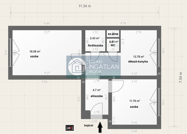 Eladó panellakás, Ózdon 17.5 M Ft, 2 szobás