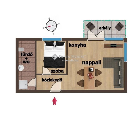 Eladó téglalakás, Zamárdiban 65 M Ft, 2 szobás