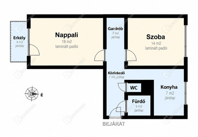 Eladó panellakás, Miskolcon 34.99 M Ft, 2 szobás