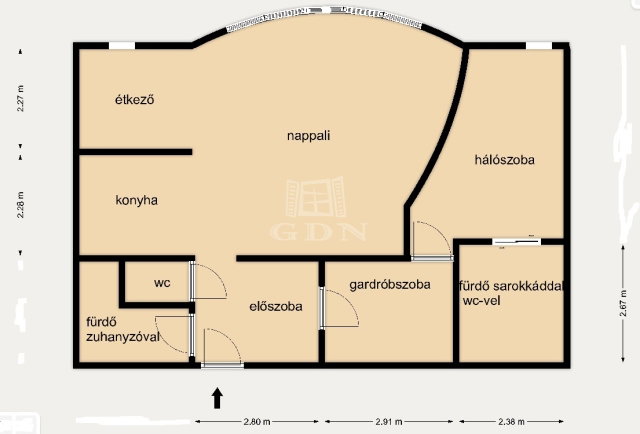 Eladó téglalakás, Budapesten, IX. kerületben 110 M Ft, 2 szobás