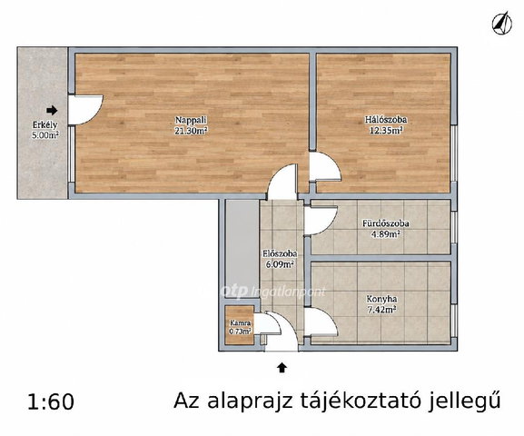 Eladó téglalakás, Nyíregyházán 32.99 M Ft, 2 szobás
