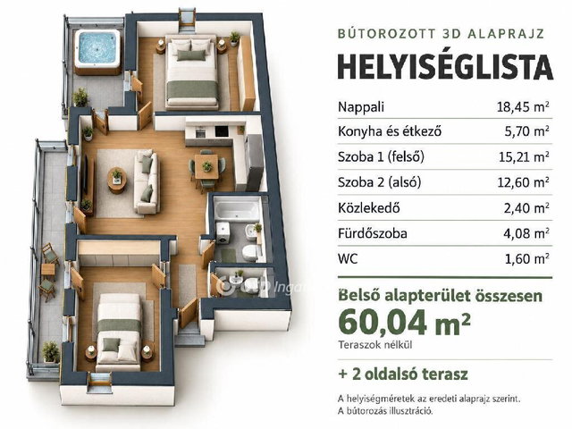 Eladó téglalakás, Budapesten, XXIII. kerületben 88.5 M Ft