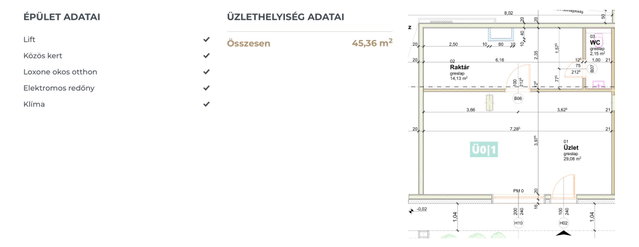 Eladó üzlethelyiség, Tatán 45.36 M Ft, 1 szobás