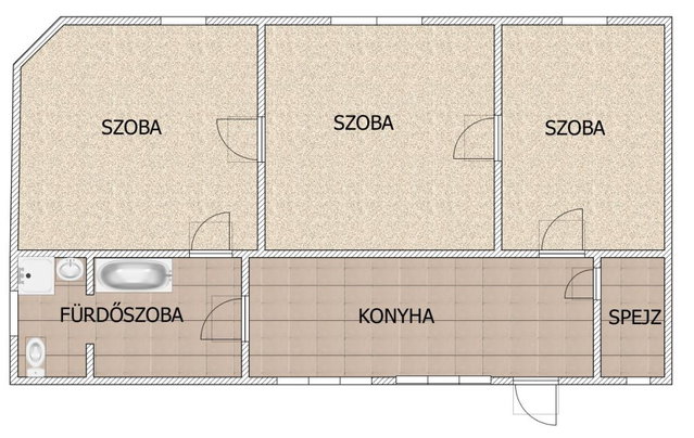 Eladó családi ház, Csongrádon 36 M Ft, 3 szobás