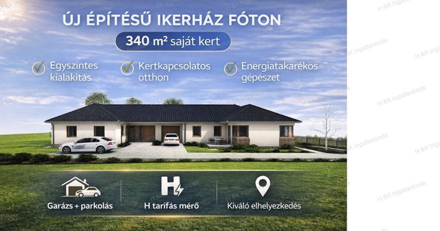 Eladó ikerház, Fóton 124.9 M Ft, 4 szobás / költözzbe.hu