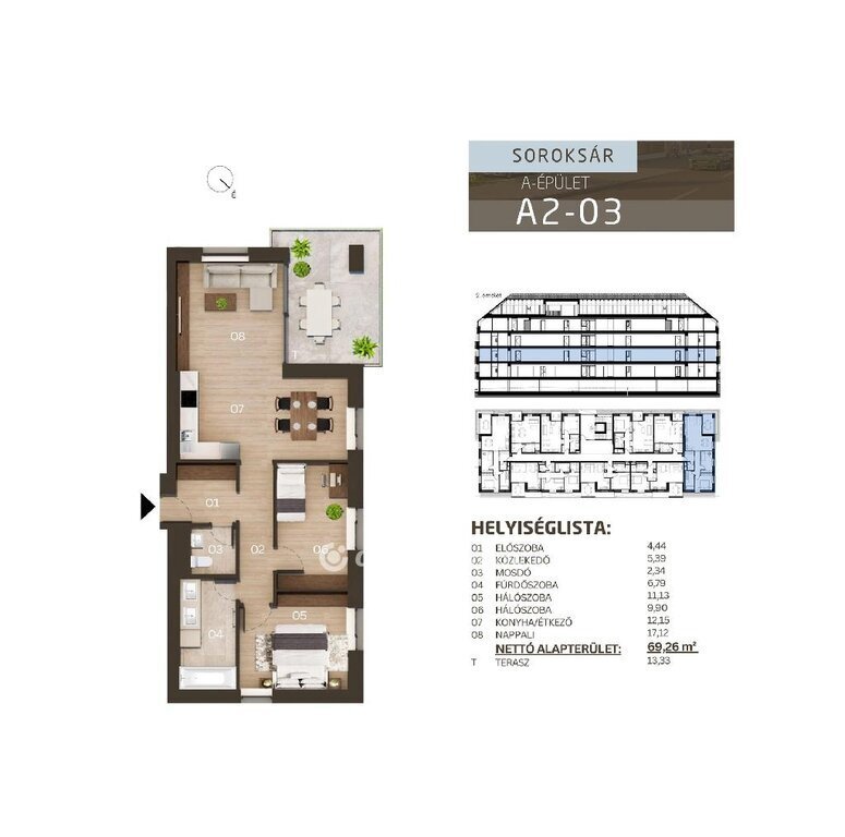 3 bed · 75m² · 99.205.000 ft