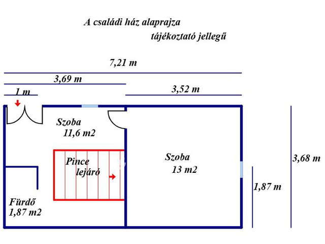 Eladó családi ház, Pilisen 9.95 M Ft, 2 szobás