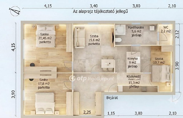 Eladó családi ház, Dunaszegen 45.9 M Ft, 3+1 szobás