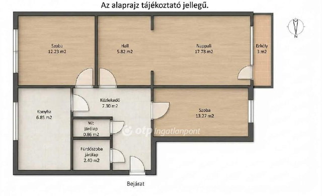 Eladó panellakás, Győrött 69.9 M Ft, 3 szobás