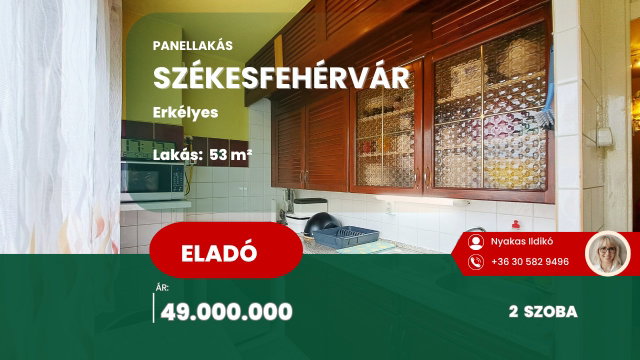 Eladó panellakás, Székesfehérvárott 49 M Ft, 2 szobás