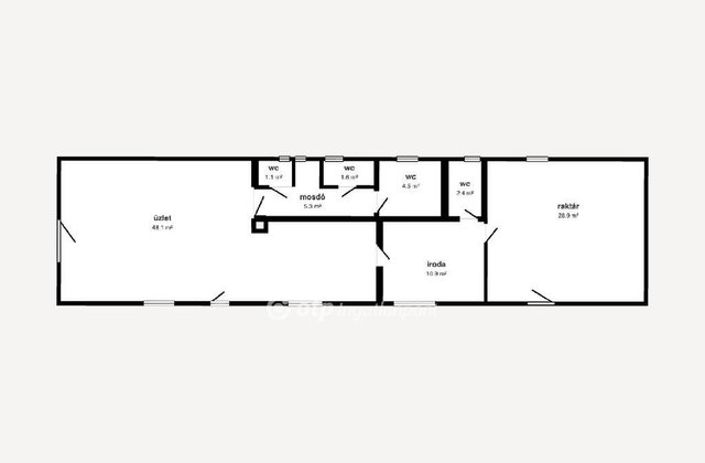 Eladó üzlethelyiség, Nyírvasvárin 14.9 M Ft, 2 szobás