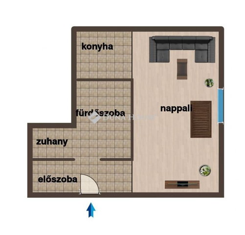 Eladó téglalakás, Hévízen 25 M Ft, 1 szobás