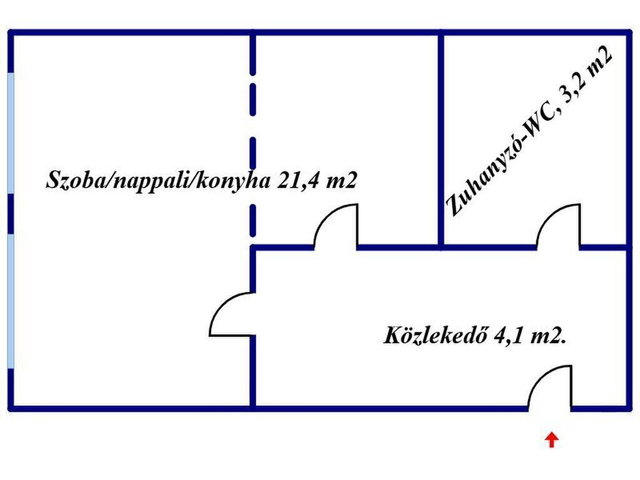 Eladó téglalakás, Nyíregyházán 29.8 M Ft, 1 szobás