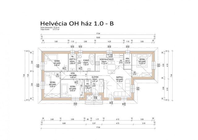 Eladó családi ház, Helvécián 81.6 M Ft, 3 szobás