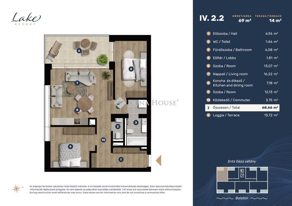 3 bed · 75m² · 99.900.000 ft