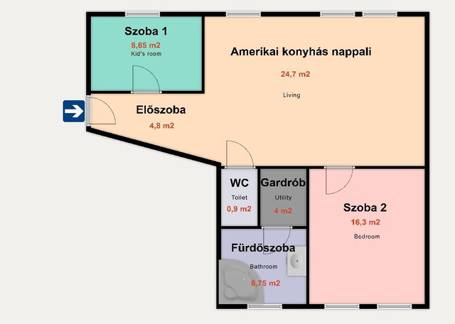 Eladó téglalakás, Kiskunhalason 34.99 M Ft, 3 szobás