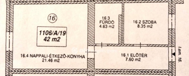 Eladó téglalakás, Szolnokon 50.4 M Ft, 1+1 szobás