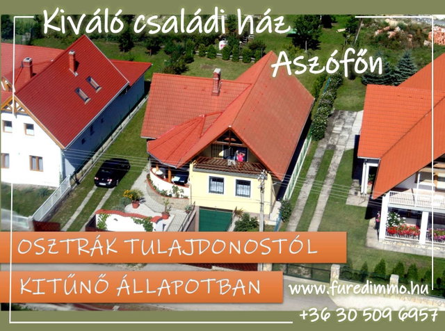 Eladó családi ház, Aszófőn 150 M Ft, 6 szobás