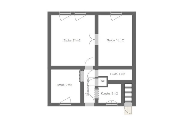 Eladó téglalakás, Szombathelyen 44.5 M Ft, 2+1 szobás