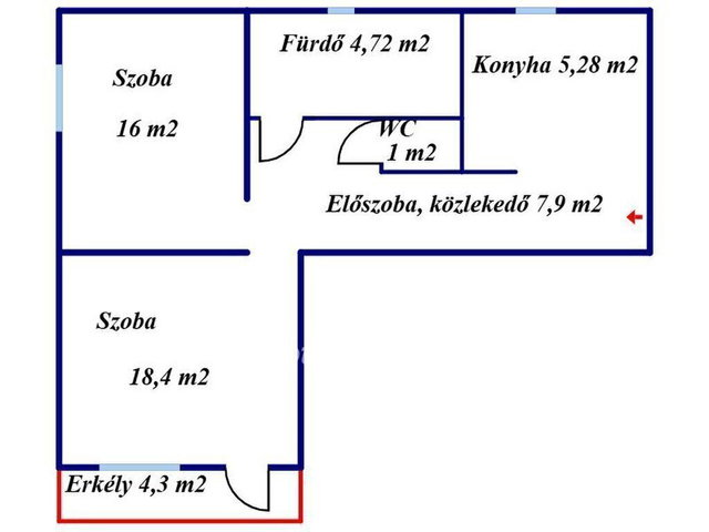 Eladó téglalakás, Sajószentpéteren 25.9 M Ft, 2 szobás