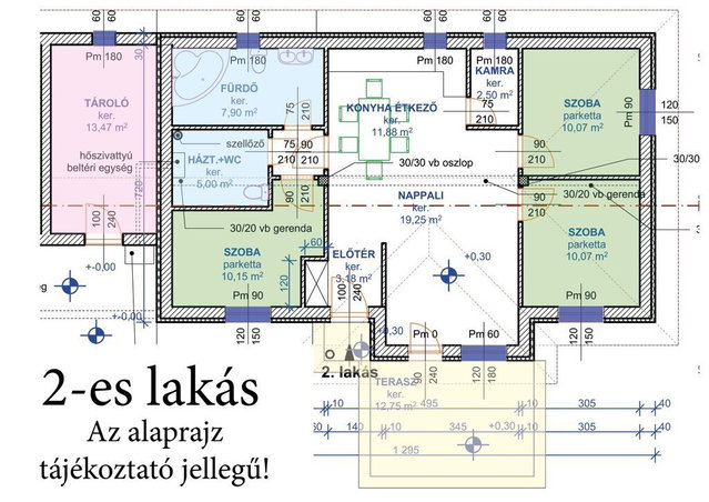 Eladó családi ház, Bugyin 79.99 M Ft, 4 szobás