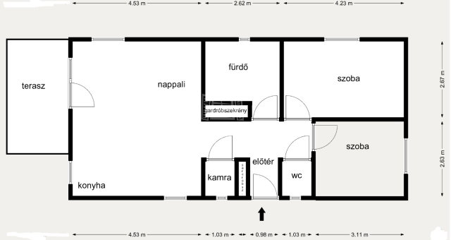 Eladó családi ház, Szigetszentmiklóson 75.5 M Ft, 2+1 szobás