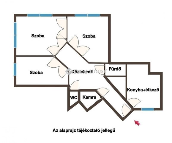 Eladó téglalakás, Budapesten, VIII. kerületben 95 M Ft, 3 szobás