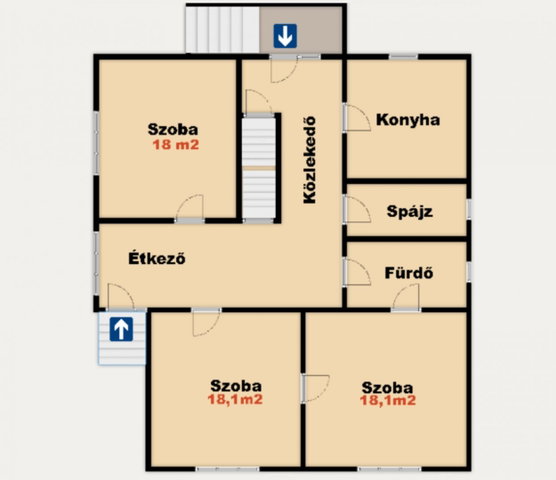 Eladó családi ház, Kömpöcön 32.5 M Ft, 3 szobás