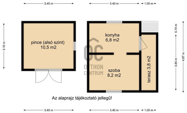 Eladó nyaraló, Bocföldén 3.99 M Ft, 1 szobás
