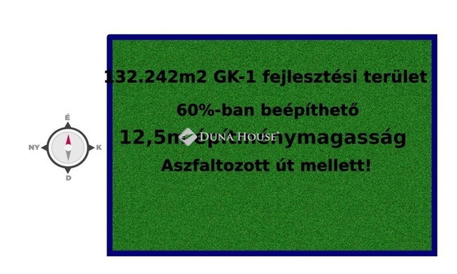 Eladó ipari ingatlan, Lajosmizsén 1079.76 M Ft