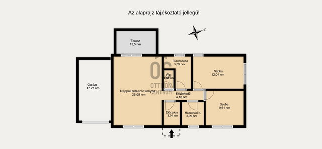 Eladó családi ház, Abában 58.9 M Ft, 3 szobás